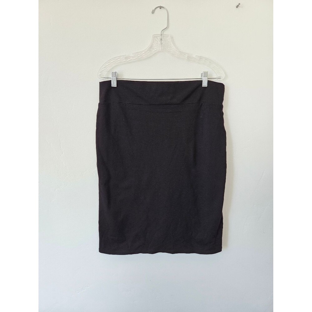 Double Take Stretchy Black Pencil Skirt Preppy Twee Career Office Casual Basic M